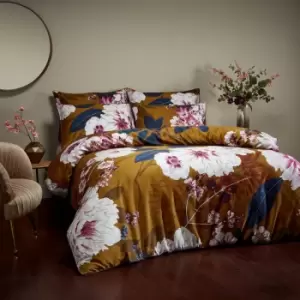 image of Paoletti - Kyoto Floral 100% Cotton Duvet Cover Set Multi Single - Multicolour