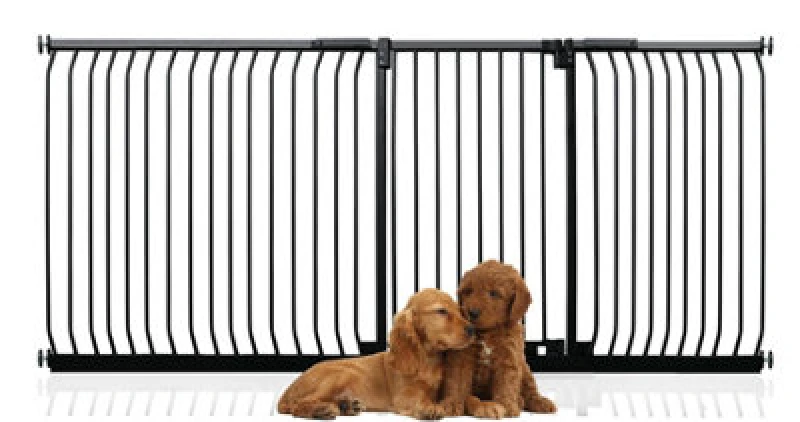 Image of Bettacare Extra Tall Elite Dog Gate, 234Cm - 243Cm, Matt Black, Extra Tall 96.8Cm In Height, Pressure Fit Pet Gate