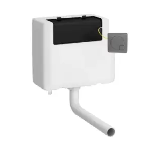 Image of Hudson Reed Universal Access Bottom Inlet Cistern & Square Flush Plate - Gun Metal