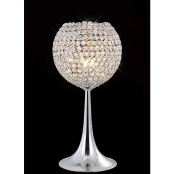 Image of Ava Table Lamp 3 Bulbs polished chrome / crystal