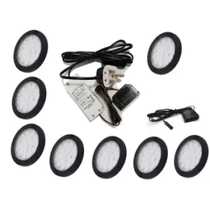 Image of Moderix Orbit Black 1.5W LED Light Kit Under Cabinet Shelf Cupboard Kit - Light