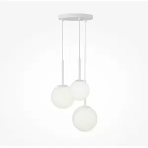 Image of Maytoni Lighting - Maytoni Maytoni Basic Form Modern 3 Light Cluster Pendant Ceiling Light Matt White E14