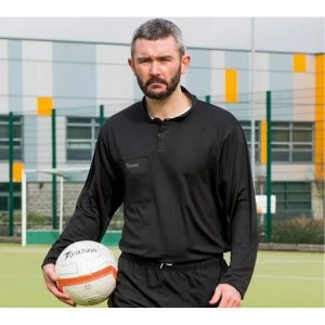 Image of Precision Referees Long Sleeve Shirt Black/White 34-36"