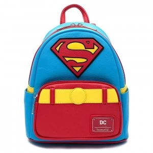 Image of Loungefly Dc Comics Vintage Superman Cosplay Mini Backpack