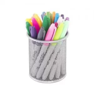 Image of Osco Mesh Pen Pot Silver Single 32719DT