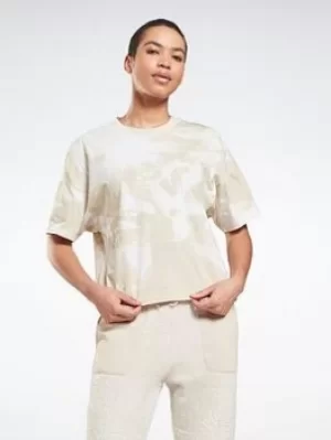 Image of Reebok Myt Tie-dyed T-Shirt, Beige Size M Women