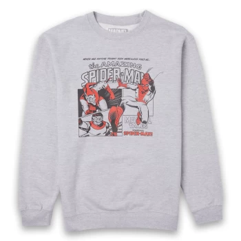 image of Marvel Spider-Man Merciless Foes Unisex Sweatshirt - Grey - L