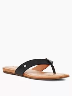 Image of UGG Tuolumne Flip Flop Black, Size 6, Women