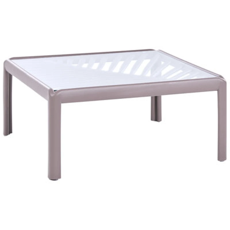 Image of Beliani Garden Coffee Table Ferretti 69cm 69cm Taupe