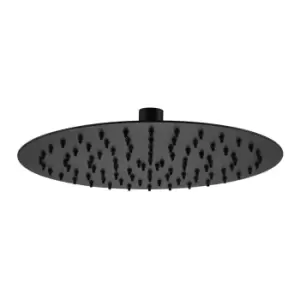 image of 250mm Matt Black Round Rain Shower Head - Arissa