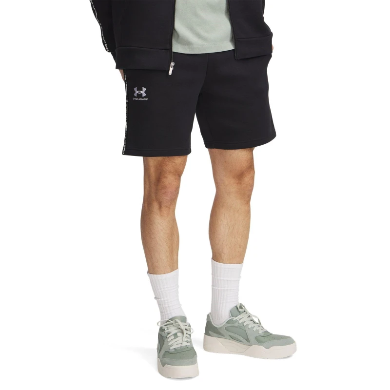 Image of Under Armour Mens Fleece Jogger Shorts Black male M