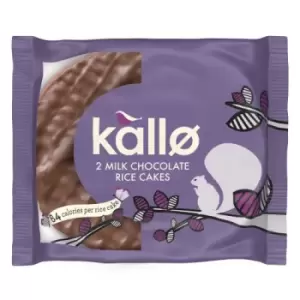 Kallo Kallo Milk Chocolate Topped Rice Cakes Portion Pack 33g (5 minimum)