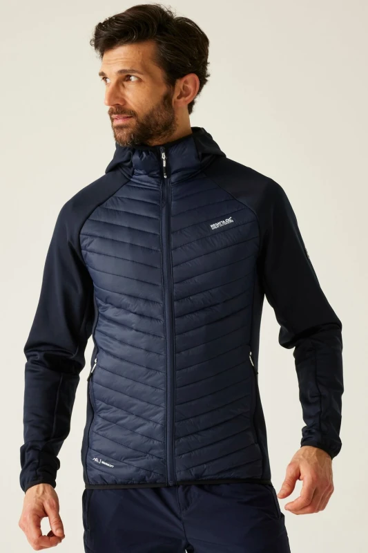 Image of Regatta Regatta Men Andreson Hybrid Insulated Baffled Jacket in Navy Size: large Navy L Male 5063516134299
