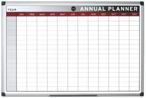 image of Bi-Office Magnetic Annual Planner 900x600mm GA0337170