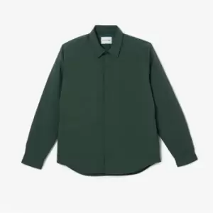 Image of Lacoste Mens Water-Resistant Overshirt Size 15 - 38 Green