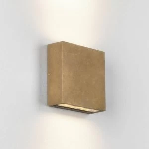 Image of LED 1 Light Outdoor Up Down Wall Light Antique Brass IP54