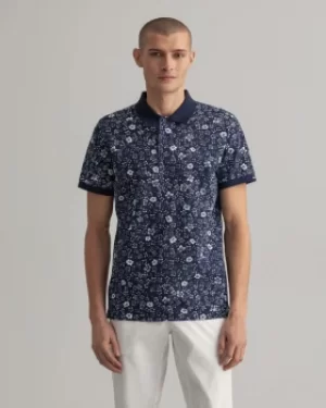 Image of GANT Freedom Flower Print Pique Rugger
