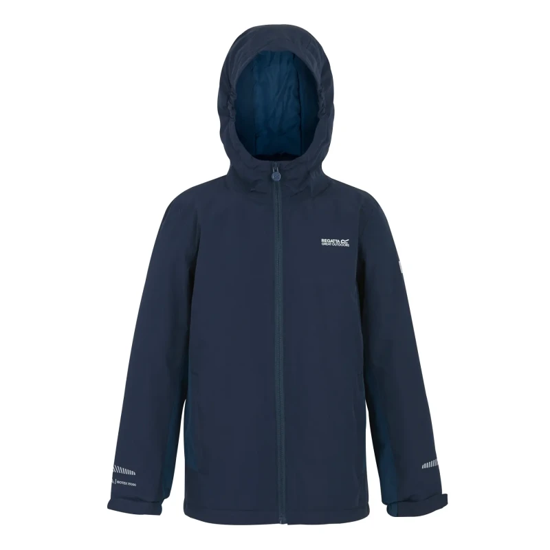Image of Waterproof jacket for children Regatta Hurdle Bleu Unisex 3/4 ans