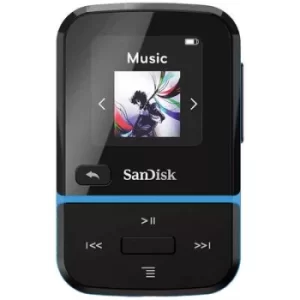 image of SanDisk Clip Sport Go MP3 player 16GB Blue Clip, FM radio