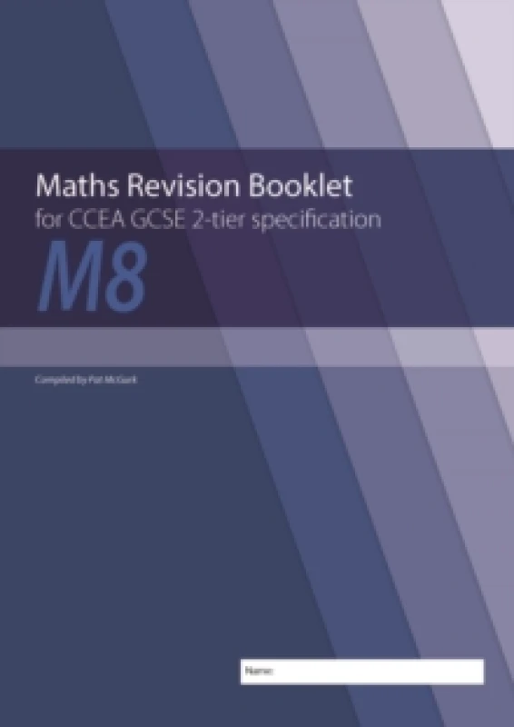 Image of Conor McGurk Maths Revision Booklet M8 for CCEA GCSE 2-tier Specification Book Multi unisex