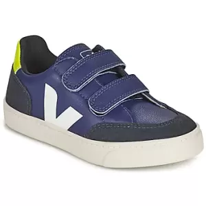 image of Veja SMALL V-12 VELCRO boys's Childrens Shoes Trainers in Blue,1.5 kid,2.5