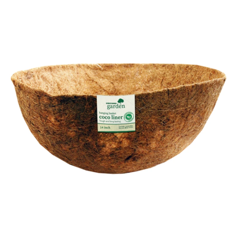 Image of Kingfisher 14" Bowl Shaped Coco Hanging Basket Liner