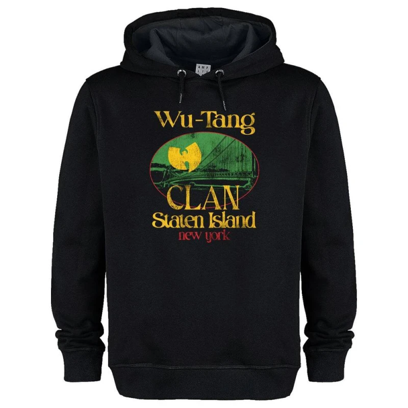 Image of Amplified Staten Island Wu-Tang Clan Hoodie in Black Size: Large Black Unisex L