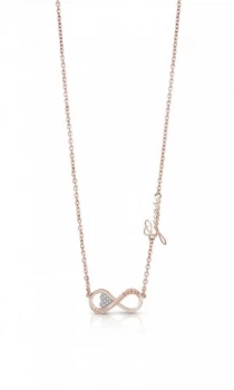 image of Guess Rose Gold Plated Endless Love Pendant Necklace