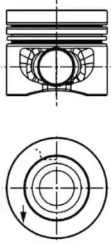 Image of Piston 0.50 mm 40558620 by Kolbenschmidt