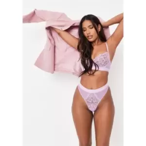 Missguided Script Brazilian Brief - Purple