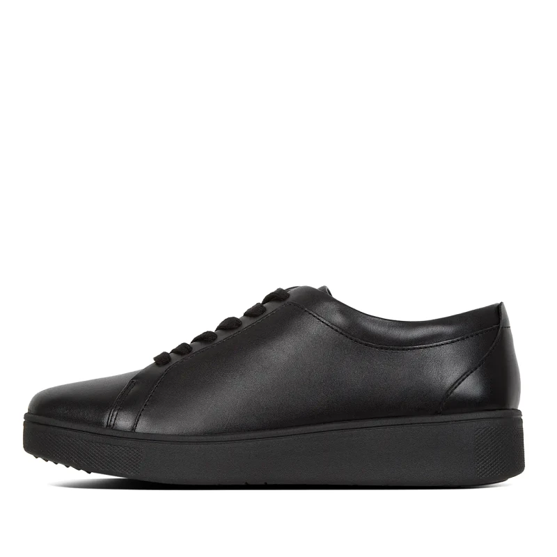 Image of Fitflop Womens Ladies Rally Sneaker All Black Trainers Shoes - UK 6.5 Black female ES2985BLK6H