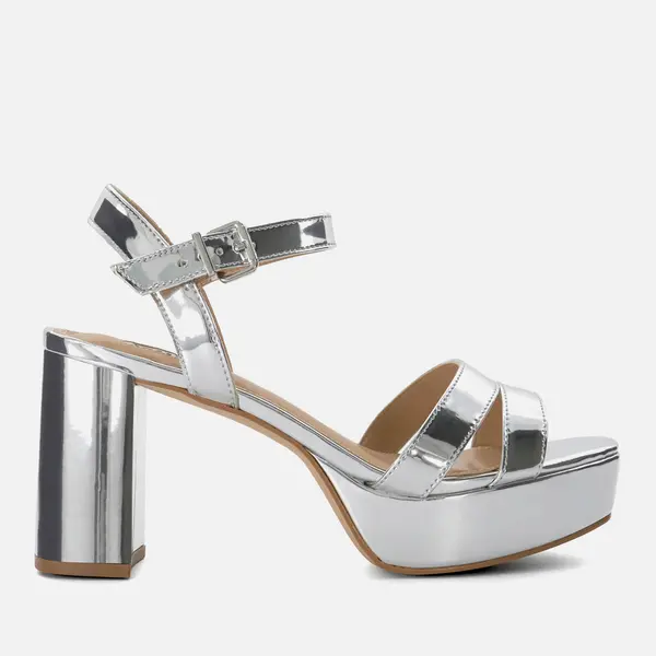 Image of Dune Womens Molten Leather Platform Sandals - UK 7