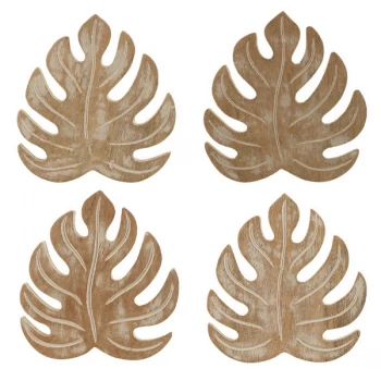 Sass & Belle Wooden Cheese Plant (Set of 4) Coasters