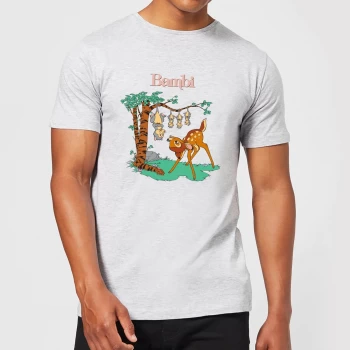 image of Disney Bambi Tilted Up Mens T-Shirt - Grey - XS - Grey