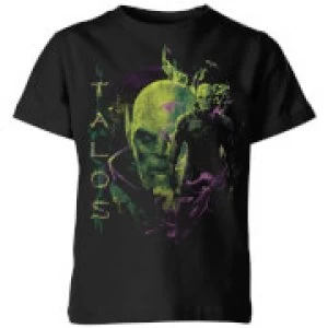 Image of Captain Marvel Talos Kids T-Shirt - Black - 5-6 Years