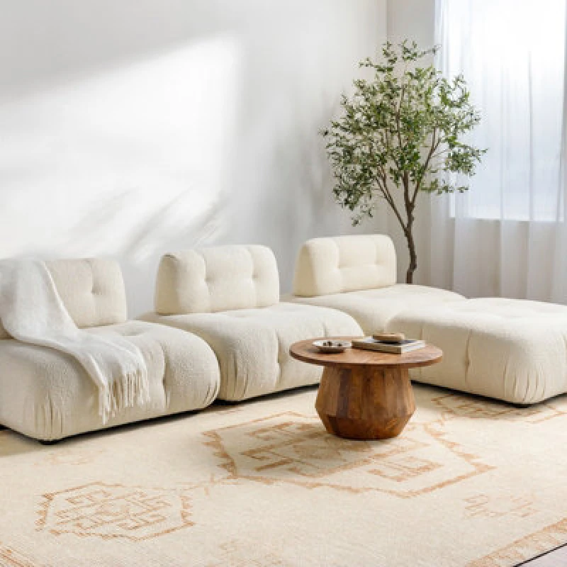 Image of Becki Owens X Livabliss Global Berber Apricot/beige Solana Area Rug 120 X 170 Cm - Easy Care, Ideal For Living Room & Bedroom