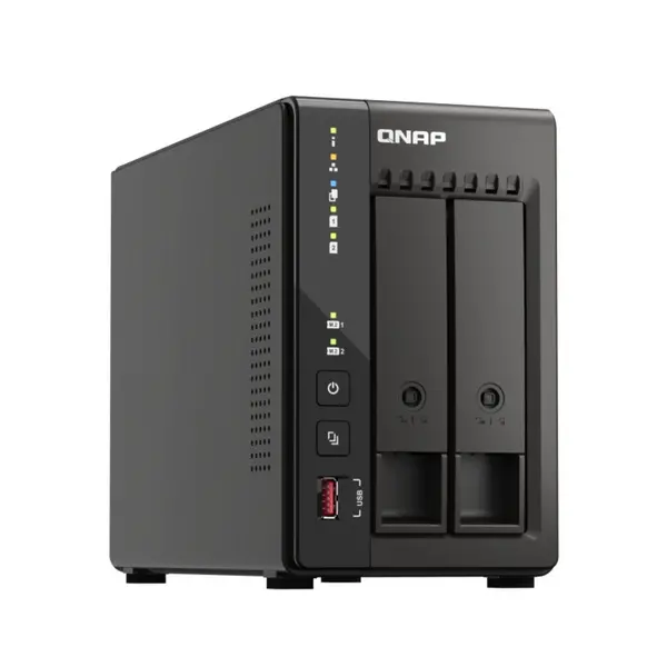 Image of QNAP TS-253E 8GB RAM with 16TB Installed Storage 2 Bay SATA Desktop NAS Storage TS-253E-8G/16TB-IW