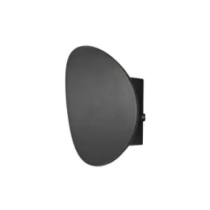 image of Luminosa Lighting - Flush Wall Lamp, 1 x 6W LED, 3000K, 700lm, IP54, Anthracite