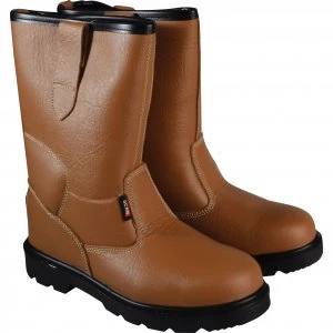 Image of Scan Mens Texas Rigger Safety Boots Tan Size 12