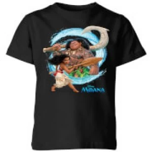 Image of Moana Wave Kids T-Shirt - Black - 9-10 Years