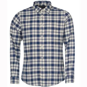 Image of Barbour Mens Sealton Shirt Washed Navy Large