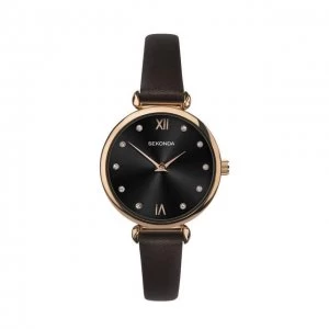 Image of Sekonda Black And Brown Dress Watch - 2785 - multicoloured