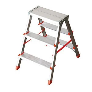 Tp Davies Light Duty 3 Tread Aluminium Hopup Stepladder