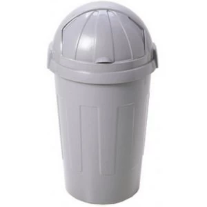 Image of Large Bullet Bin 50 Litre Silver