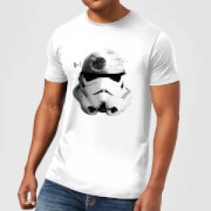 Image of Star Wars Command Stromtrooper Death Star Mens T-Shirt - White - 3XL