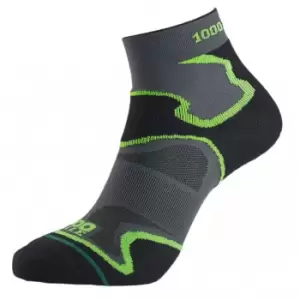 image of 1000 Mile Womens/Ladies Fusion Ankle Socks (6 UK-8 UK) (Black/Green)