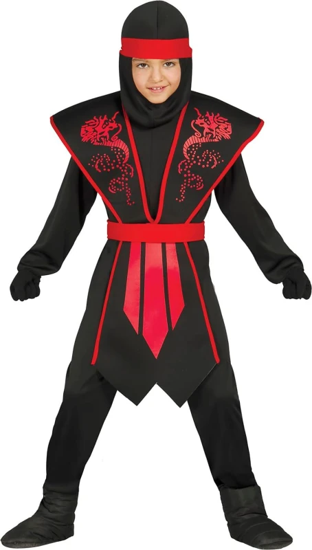 Image of Fiestas Guirca Child Ninja Shadow, 5-6 Years, Black CLG-FG81251