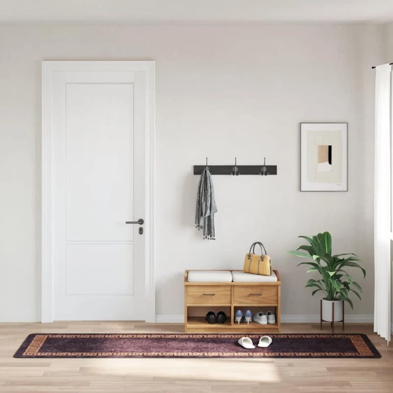 Image of VIDAXL Rug Washable 80x300cm Black and Gold Anti Slip Vidaxl 8720286653630