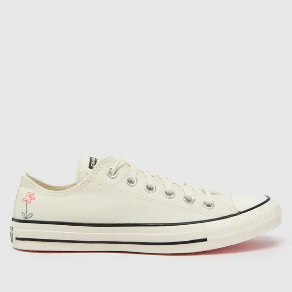 Image of Converse all star ox little florals trainers in white multi White Multi UK 5 (EU 37½)