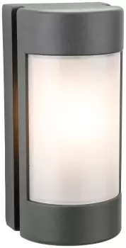 Image of Arena 1 Light Outdoor Wall Light Graphite, Opal Polycarbonate Diffuser IP44, E27